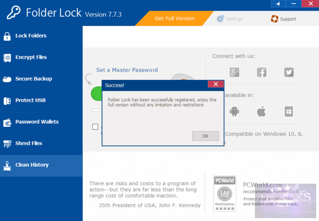 Folder Lock 7.7.3 keygen Crack Latest Version Free Download